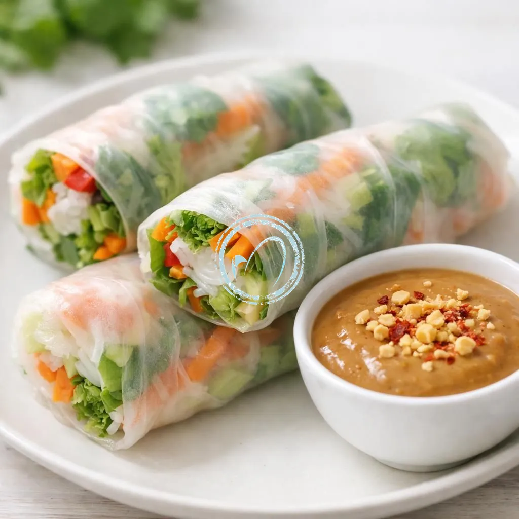 Fresh Spring Rolls with Peanut Sauce