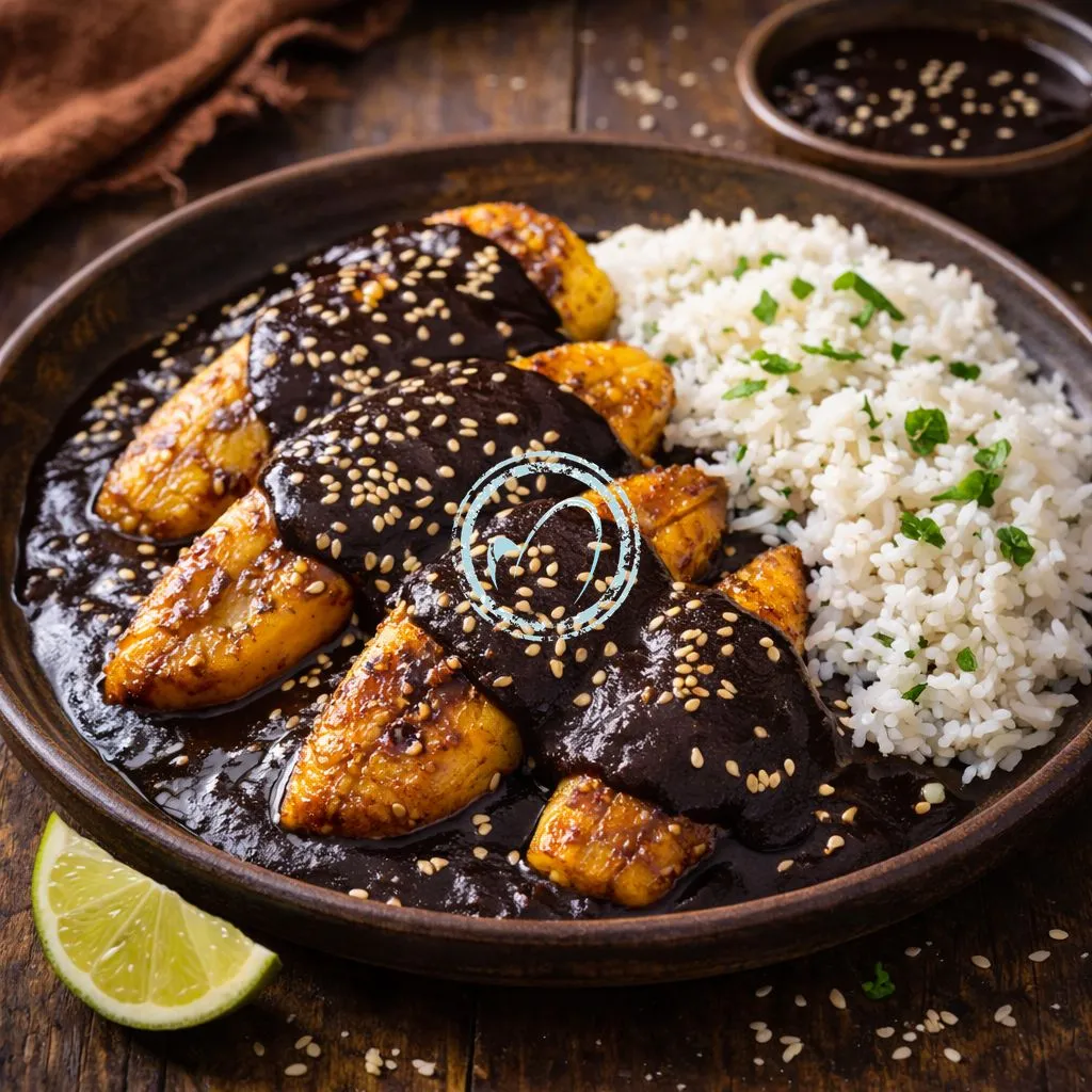 Mole Negro with Roasted Plantains